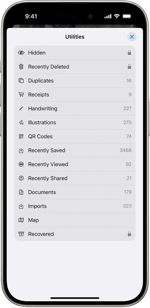 Application Photos iOS 18