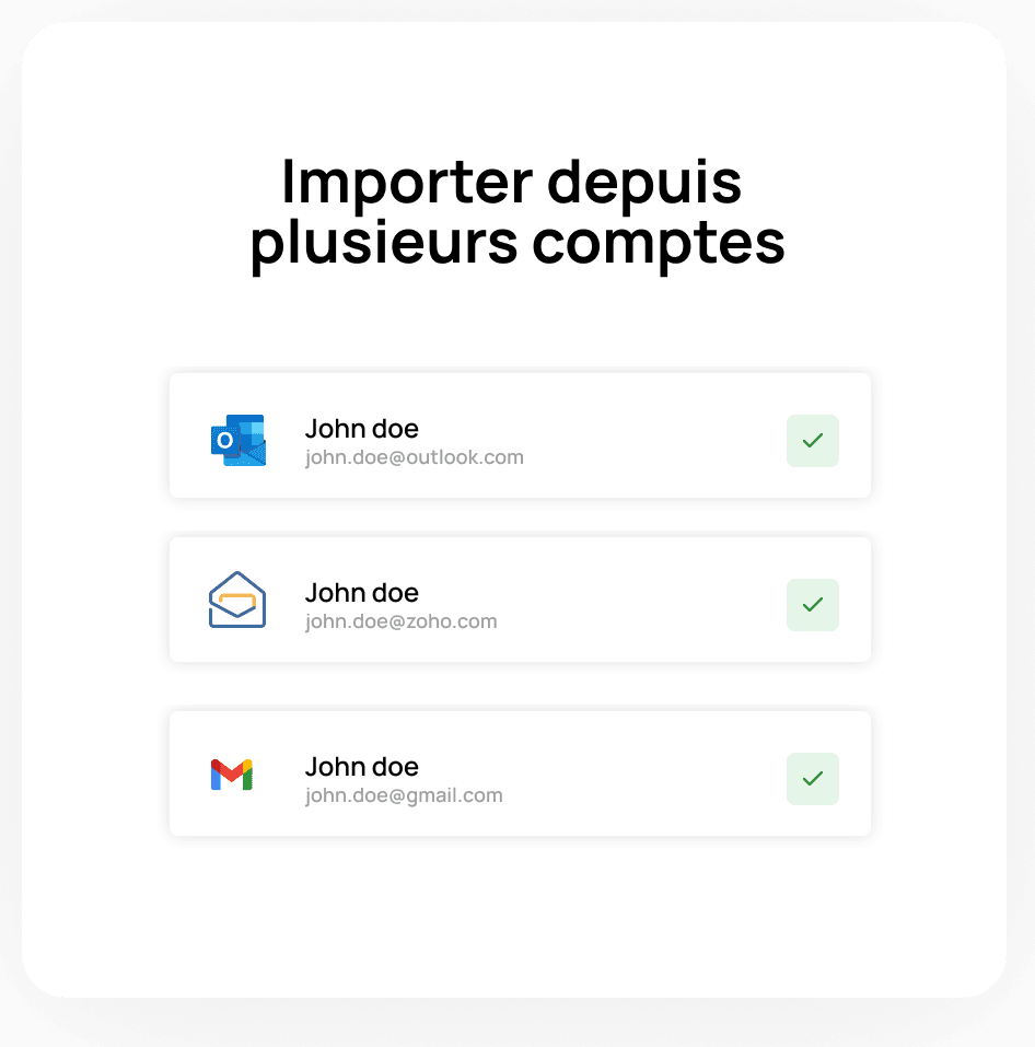 Importer vos reçus et factures depuis plusieurs adresses courriel